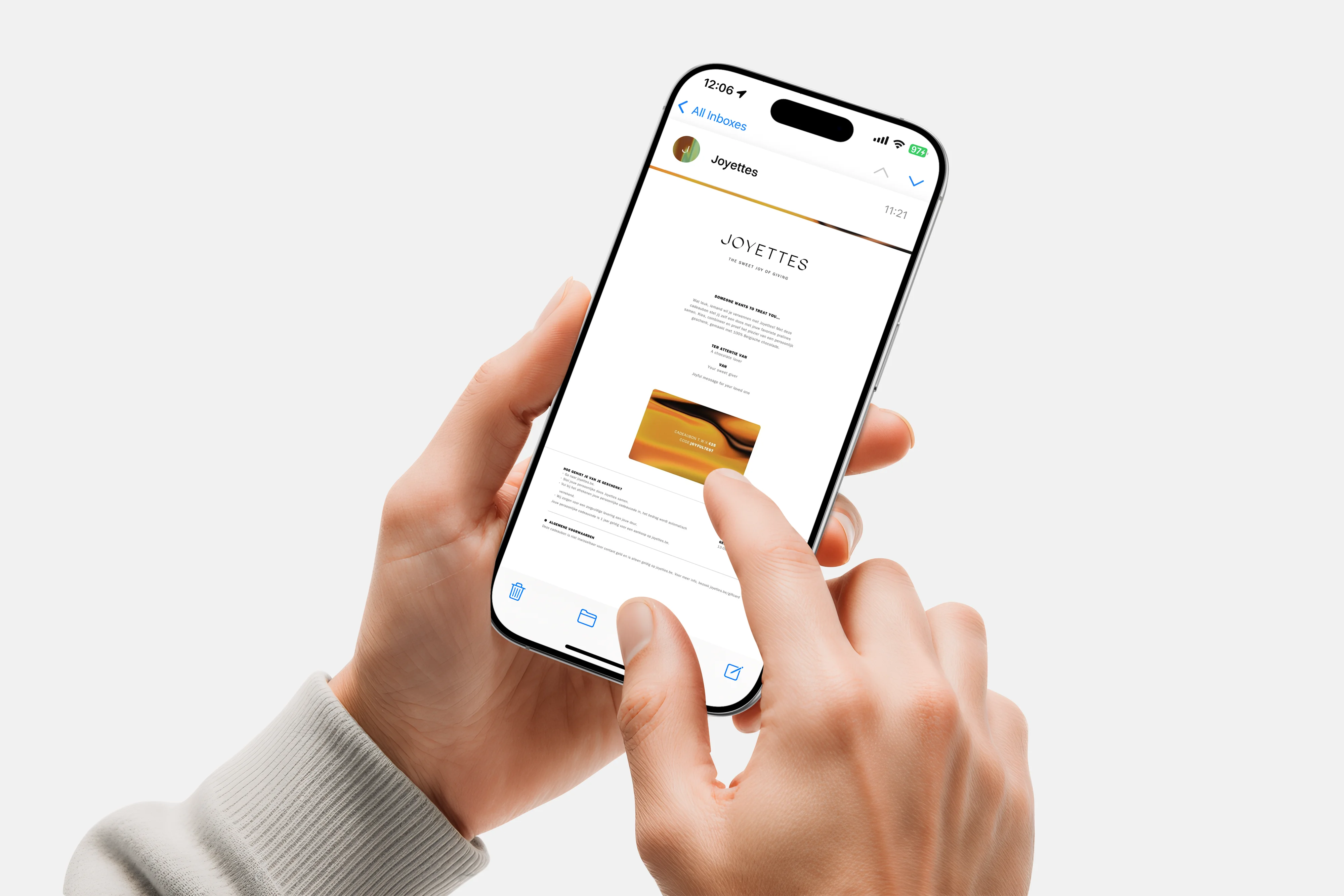 Holding phone mockup 02